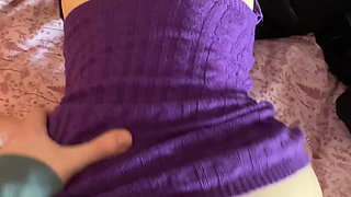 Having Sex with a Beauty in a Purple Dress