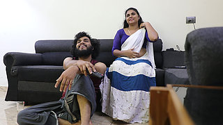 Servant Janu Enjoying Hot Sex with Boss While Watching TV, Mallu Servant and Boss Hot Fuck in Sofa Ehile Wattching TV
