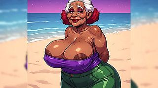 Thick BBW Indian Women at Beach Ai