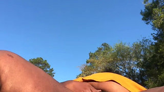 In the Middle of the Parking Flashing My Hairy Pussy