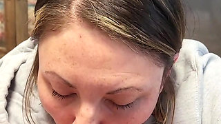Works so hard for the cum beautiful passionate sexy milf loves cum and cumming cums again and again sucking his cock so good