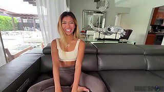 Puny Japanese Jizz-shotgun Spinner Clara Trinity is Back to Get Porked and Folded by JMac