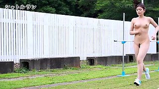 Outdoor hardcore pussy workout session for wild Asian teen