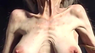 Granny in Rope Bondage - Hairy Pussy & Anal Creampie Desire