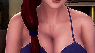 Murmur 23 - Shinigami Lollipop Masturbation on Dining Table Then Adam Presses Helans Huge Boobs in Club