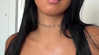 She Said fuck My Mouth - Sexy Brunette Swallows Big Dick Whole and Gives Extreme Rimjob in POV