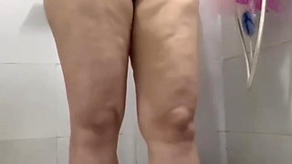 Indian Stepmom Shower Striptease