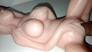 Mini sex doll fucked by big fingers