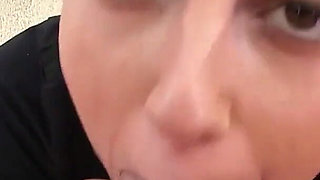 Sexy Brunette Teen Miranda Miller POV Blowjob Deepthroat and Cum Swallow