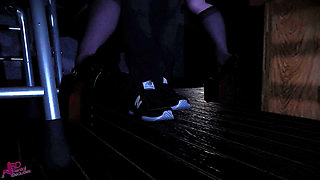 Rainy Night Rendezvous: Kylie's Nylon Surprise