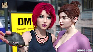 Adult visual novel featuring a hot brunette with big tits and an erotic storyline