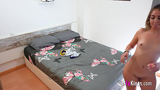 Blonde Girl Next Door Decides to Start in Porn. Labona, Natural Beauty Fucking at Fakings