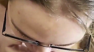 Hairy Cum Slut Gets a Facial and a Piss in Her Body