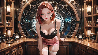 Red Haired Ass up Bathroom Doggy Thick Cum on Floor