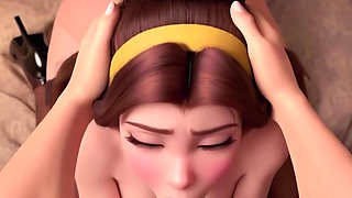 Belle from Beauty and the Beast 3D cartoon animation