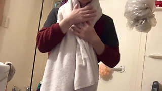 Tiny Nature Tit Hana so Nice Her in Bathroom Finish Shower