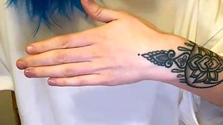 Emo teen Becka solo webcam masturbation