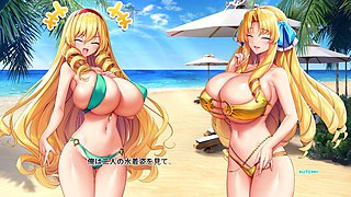 Busty milf maid in a sexy bikini gets filled up during training