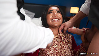 Brazzers - Wet Hot Indian Wedding: Yasmina Khan Takes Two Dicks