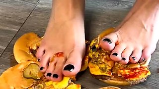 Germangirlnextdoor - Cheeseburger Feet Mess