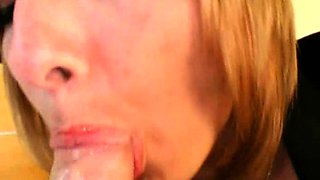Busty milf in skirt fingered giving blowjob fucked while sta