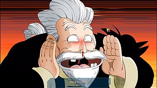 Android 18 enjoys a wild time in Kame Paradise from Dragon Ball Z