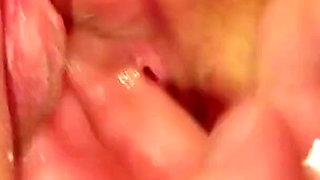 The blonde MILF has her shaved pussy fucked properly