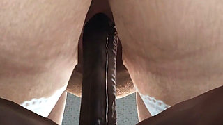 Bell Flower. Plus Size MILF Rides a Big Black Cock Sweetly