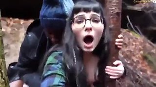 BIG BLACK COCK In The Forest