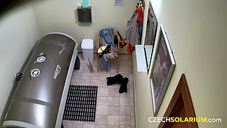 Czech Solarium 55: Pussy so Close You Can Practically Taste It