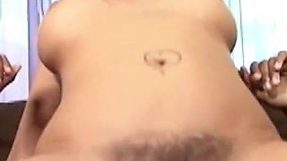 Sexy blonde teen Joclyn with extremely hairy pussy banged by monster black cock
