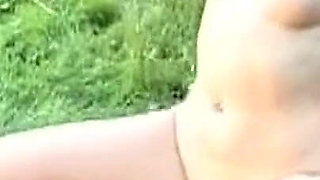 Mature Brunette Devours Cock in Wild Outdoor Group Bang