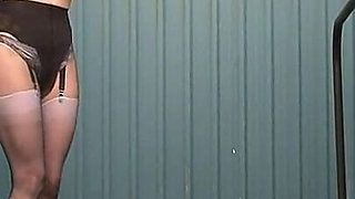 Train Tramp, in Layered Nylons - Nylon Slut Sneaks Into Railway Yard