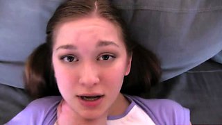 Brunette Babe with a Big Ass Gives a Sloppy POV Blowjob