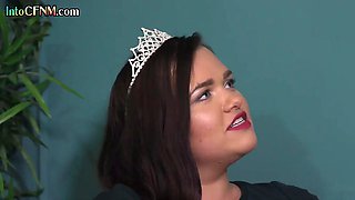 Pervy CFNM group ladies tugging guy