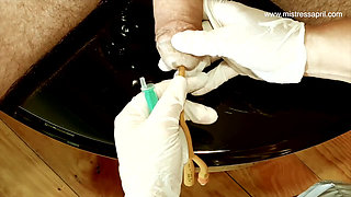 Dominatrix mistress April medical guinea pig