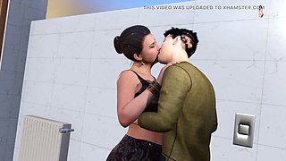 My Friends Hot Stepmom Has Rough Sex with Me in the Bathroom