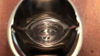 Naughty Asian milf Julia solo masturbation close up