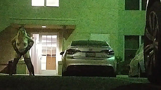 Thick BBW Wife in Lingerie in Public Hotel Parking Lot! Badblondiemonroe