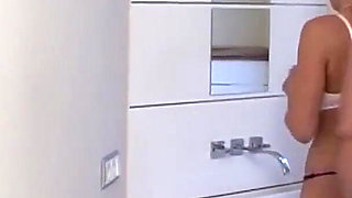 Mature Blonde Soaks Chubby Stud in Steamy Bathroom Piss Fest