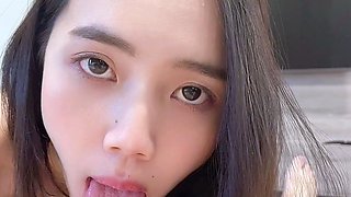 Pregnant amateur asian porn giving POV blowjob