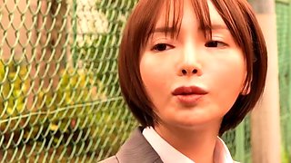 Shaved Japanese pussy fingered and licked