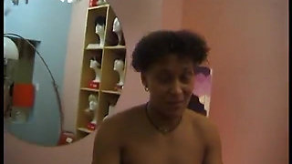 Ebony hottie changing her clothes