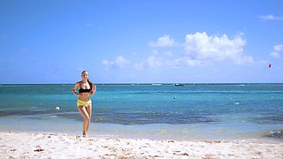 Stella's curvaceous derrière steals the show as Christian plunges deep