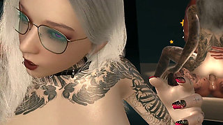 Anal Riding by Tattooed Slut