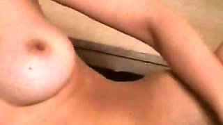 Teen Feels Horny Scene 3: Big-breasted Teen Brunette Fucking Herself in Front of the Fireplace