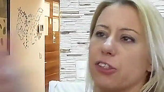 Sexy Blonde and Brunette Slapping Their Man