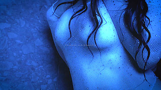ASMR Natural Big Boobs Play Wet Body POV