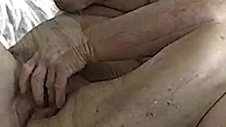 Homemade Stepaunt Plays with Pussy Shows Soles of Feet & Moans Best GILF Foot