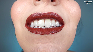 Inhale My Smoke - Close-up of My Mouth and New Sexy Lipstick